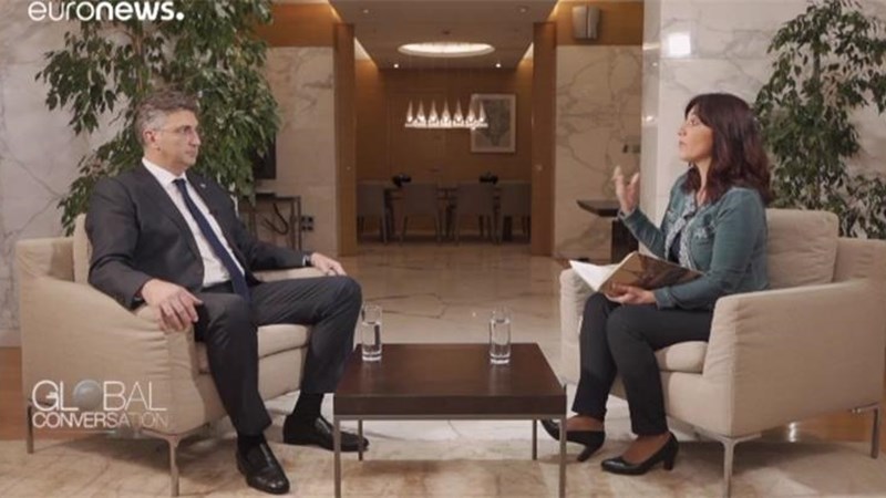 Plenković za Euronews: Bilateralni granični spor mora biti potpuno odvojeno pitanje od Schengena